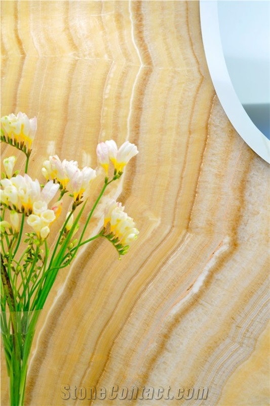 Bathroom Design Private Residence - Toorak 1, Golden Yellow Onyx Bathroom Design