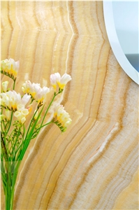 Bathroom Design Private Residence - Toorak 1, Golden Yellow Onyx Bathroom Design