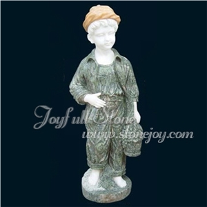 Marble Child Statues, Brown Marble Statues