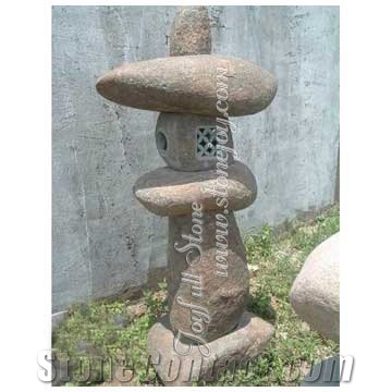 Natural Stone Granite Lanterns, Brown Stone Lanterns