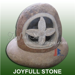 Natural Stone Granite Lanterns, Brown Stone Lanterns