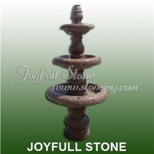 Polished Red Granite Fountain