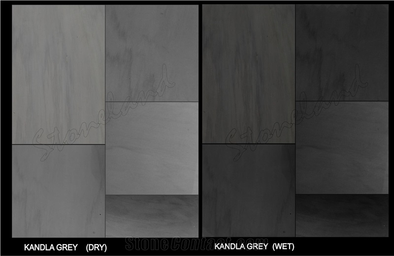 Kandla Grey Sandstone Slabs & Tiles, India Grey Sandstone
