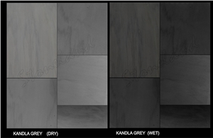 Kandla Grey Sandstone Slabs & Tiles, India Grey Sandstone