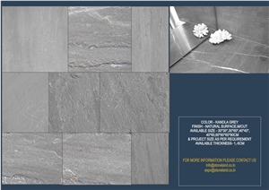 Kandla Grey Sandstone Slabs & Tiles, India Grey Sandstone