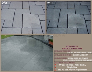 Kota Blue Limestone Slabs & Tiles, India Blue Limestone