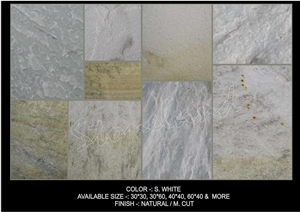 S White Quartzite Slabs & Tiles, India White Quartzite S White Quartzite Slabs & Tiles, India White Quartzite