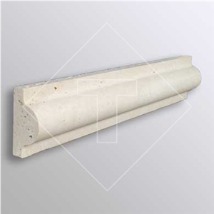 Ivory Center Bullnose Profiles, Ivory Travertine Molding & Border