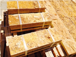 Golden Travertine - Split Face 10xfl