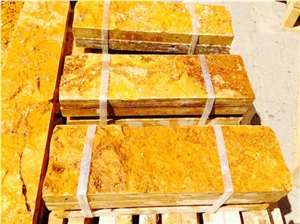 Golden Travertine - Split Face 30x10 cm Golden Travertine - Split Face 30x10 cm