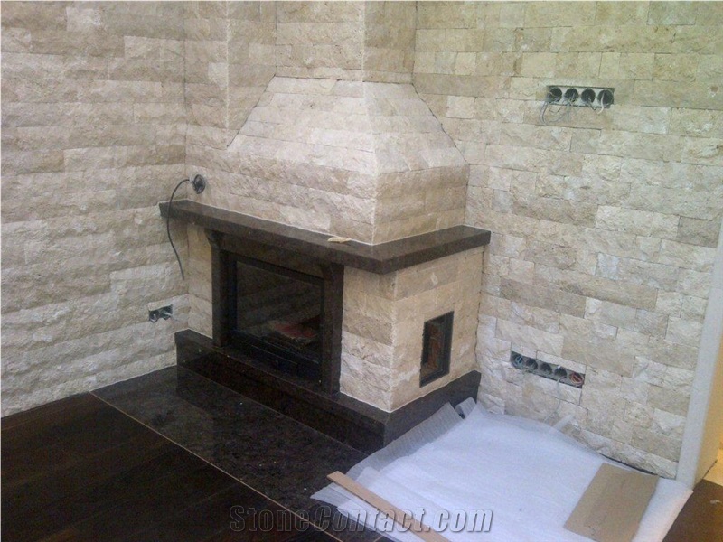 Ivory Travertine - Split Face 10xfl - Application