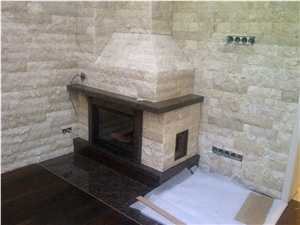 Ivory Travertine - Split Face 10xfl - Application