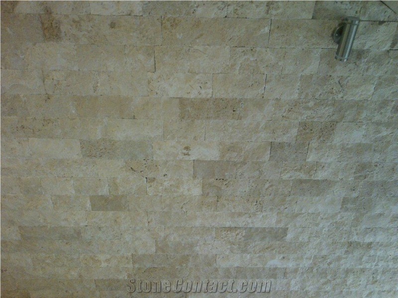 Ivory Travertine - Split Face 10xfl - Application