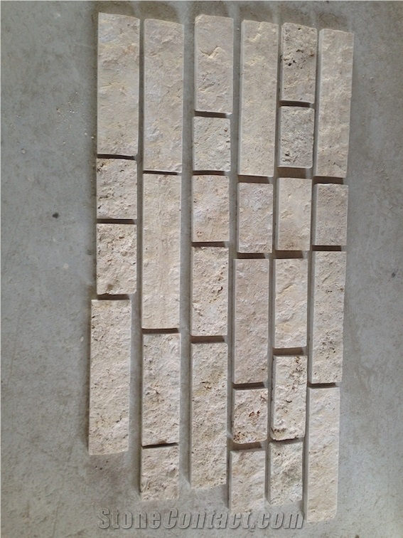 Ivory Travertine - Split Face 10xfl