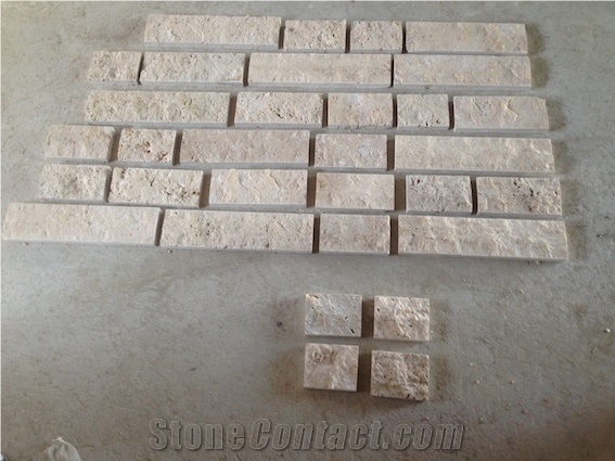 Ivory Travertine - Split Face 10xfl