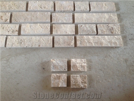Ivory Travertine - Split Face 10xfl