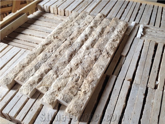 Ivory Travertine - Split Face 5x30 cm