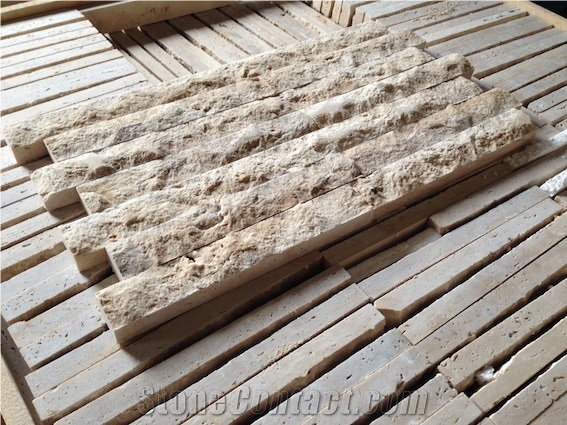 Ivory Travertine - Split Face 5x30 cm