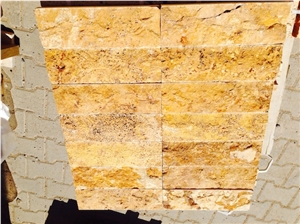 Yellow Travertine - Split Face 10xfl