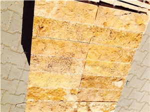 Yellow Travertine - Split Face 10xfl
