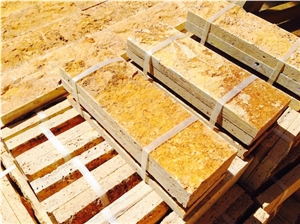 Yellow Travertine - Split Face 30x10 cm