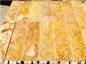 Yellow Travertine - Split Face 30x10 cm
