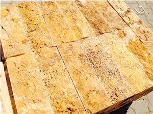 Yellow Travertine - Split Face 30x10 cm