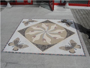 Granite and Marble Pattern Mosaic Slabs & Tiles, Rosa Pink Granite Slabs & Tiles