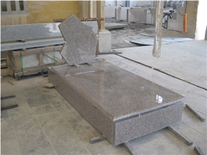 Misty Brown Granite Tombstone, G664 Brown Granite Monument & Tombstone