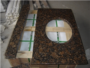 Polished Tan Brown Granite Vanitytop for Bathroom