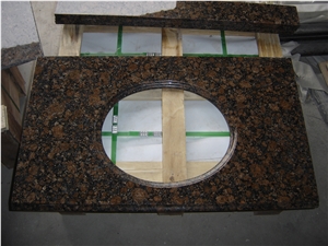 Polished Tan Brown Granite Vanitytop for Bathroom