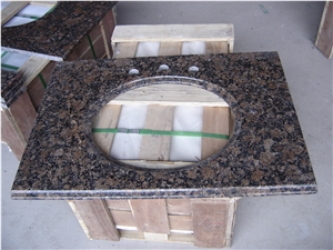 Polished Tan Brown Granite Vanitytop for Bathroom