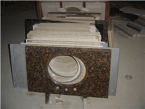Polished Tan Brown Granite Vanitytop for Bathroom