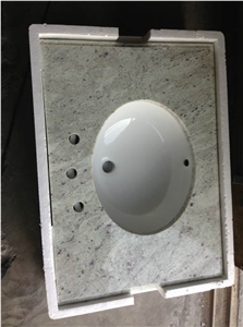 River White Granite Vanity Top with Sink for Bathroom Decoration