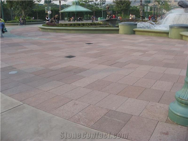 China Red Porphyry Slabs & Tiles