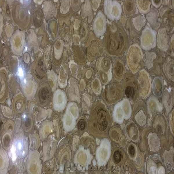 Wood Jade Gem Stone Slab