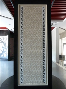 3d Sculptural Modular Stone Cladding Panels, White Marble Building & Walling