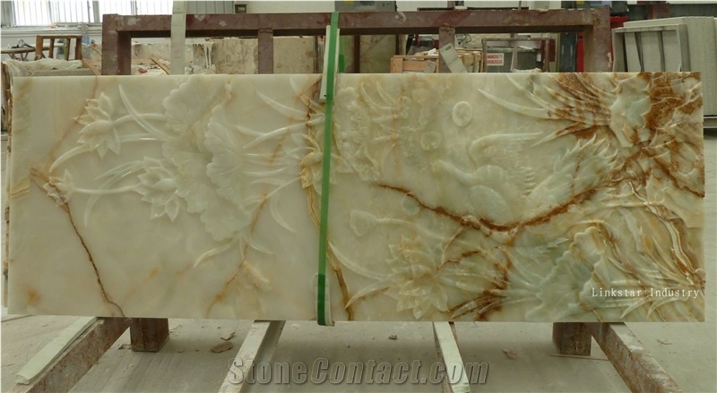 Natural Onyx 3d Decorative Wall Art Panel,Green Onyx Wall