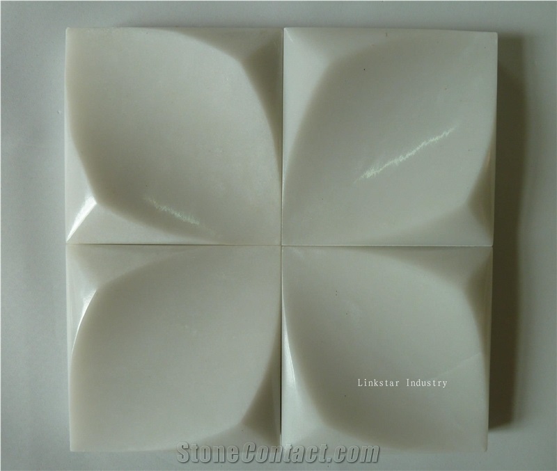Natural Stone 3d Crystal White Internal Mosaic Wall Panels