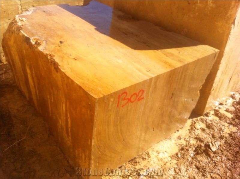 Golden Travertine Blocks