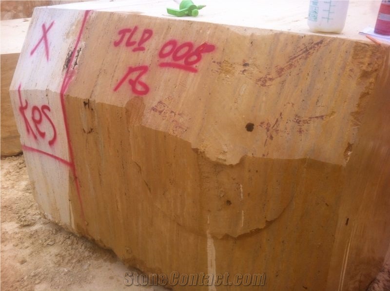 Golden Travertine Blocks