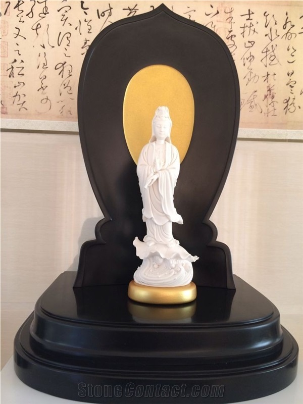 Kwan-Yin Buddha, Black Marble Artifacts & Handcrafts