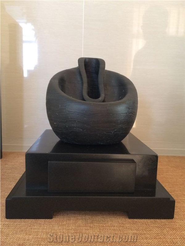 Wuxiang Incense Pedestal,Diamond Black Granite Artifacts & Handcrafts