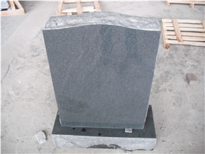 China Impala Padang Dark Grey G654 Polished Granite Black Tombstone & Monuments, Custom Engraved Headstone Gravestone with Rose, Cross, Single Double Design Cemetery Stone, Manufacturer Factory