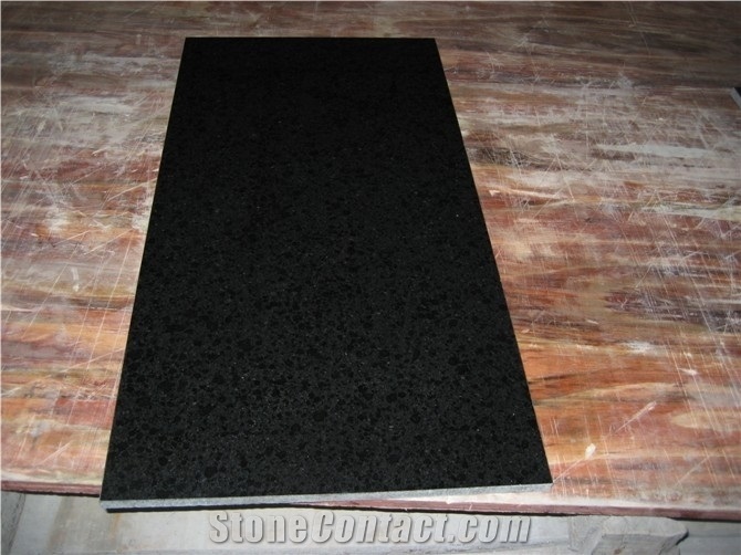 Popular Cheap China G684 Absolute Nero Black Granite Polished Kitchen Countertop with Round/Bullnose Edge Profile, Desk Bar Bench Worktops, Factory High Quality with Competitive Prices, Natural Stone