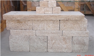 Wallstone Blockstep Travertine Block