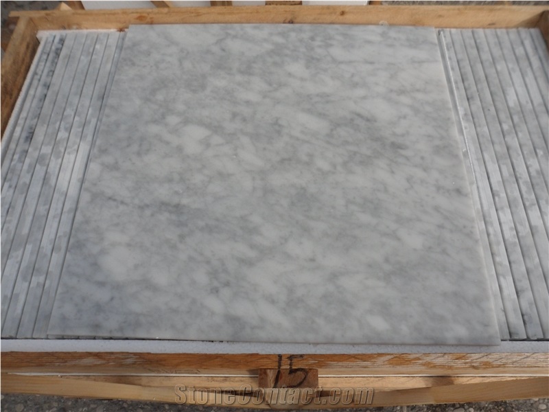 White Carrara Marble, Bianco Gioia White Marble Block