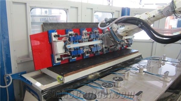Lapisystem Top-  Countertop Cutting, Profiling machine: cnc center + bridge saw + lifting system