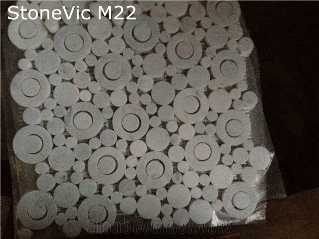 Beautiful Design Bianco Carrara Marble Mosaic Sheets