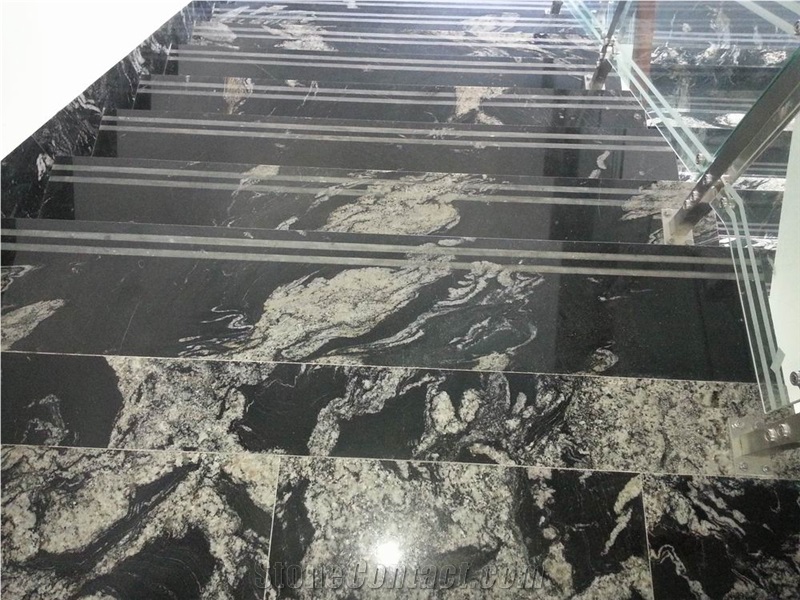 China Titanium Black Granite Floor Tiles, Black Granite Tile